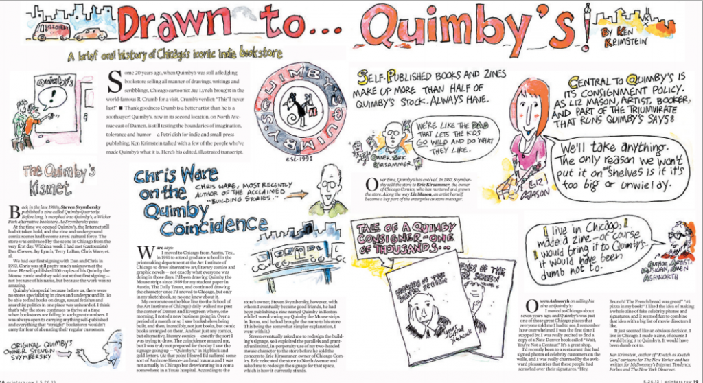 Quimby’s in the Printers Row Journal of the Chicago Tribune « Quimblog